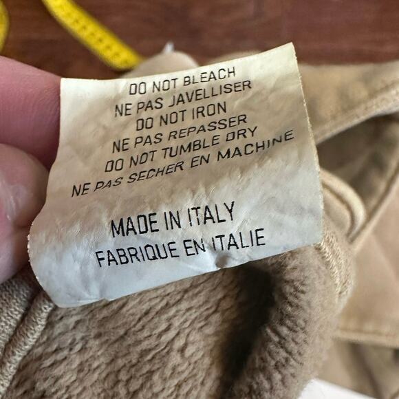 NWT Retrofête Washed Terry Pant in Beige Khaki Cotton High Rise Small NO BELT - Picture 16 of 16